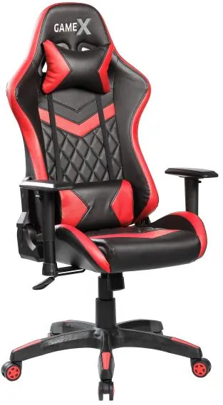 GameX GameX Lopez kunstlæder sort/rød 70x65x134cm