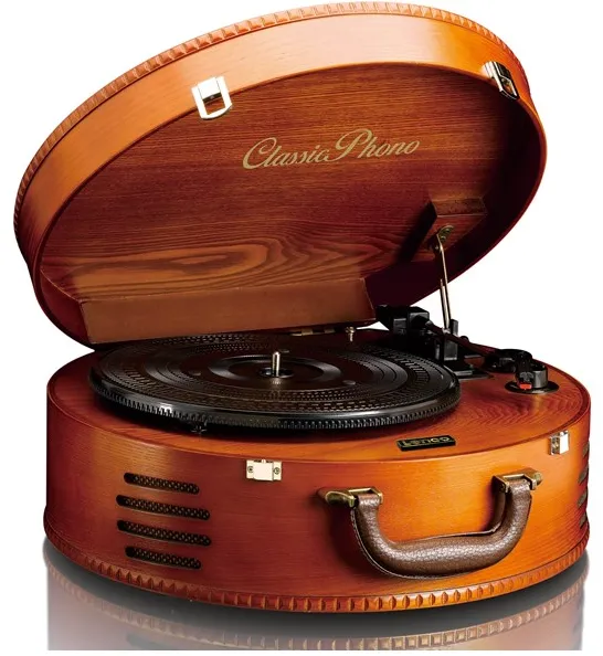 CLASSIC PHONO TT-34 - Wooden Turntable with USB Connection - Pladespiller Brun